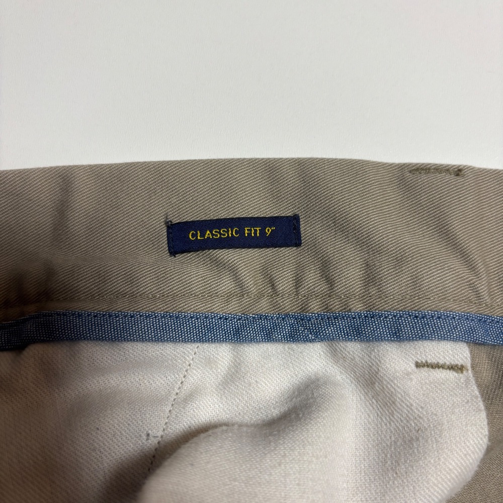 Polo Ralph Lauren Classic Fit Chino Shorts Mens 34 inseam 9" Khaki Tan Cotton - Picture 8 of 9